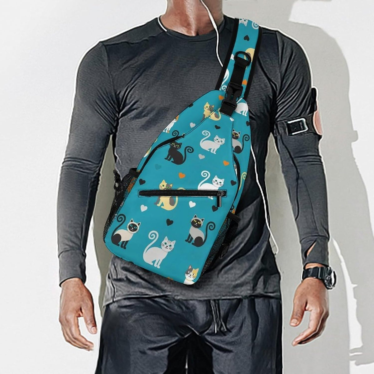 Men Women Sling Backpack Outdoor Sport Daypack Travel Bag, Multipurpose Anti-Theft Carry On Bag, Breathable Chest Sling Shoulder Backpacks Bags, Cute Aircraft Airplane