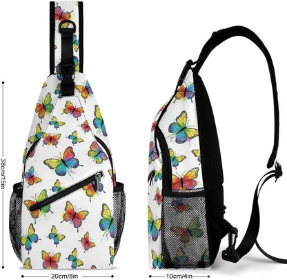 Men Women Sling Backpack Outdoor Sport Daypack Travel Bag, Multipurpose Anti-Theft Carry On Bag, Breathable Chest Sling Shoulder Backpacks Bags, Cute Aircraft Airplane
