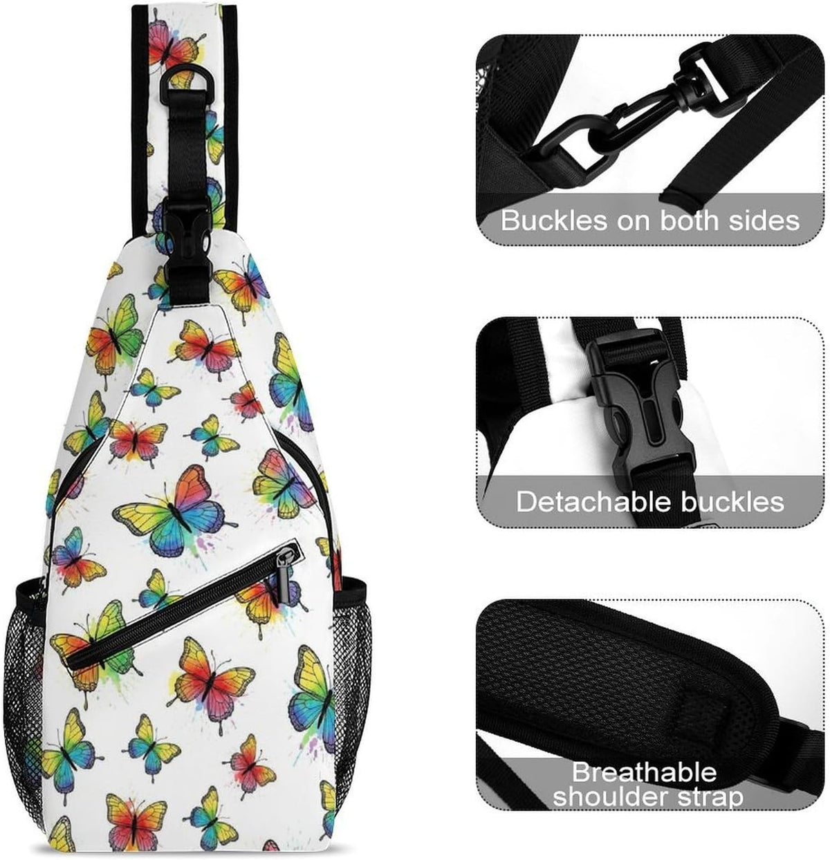 Men Women Sling Backpack Outdoor Sport Daypack Travel Bag, Multipurpose Anti-Theft Carry On Bag, Breathable Chest Sling Shoulder Backpacks Bags, Cute Aircraft Airplane