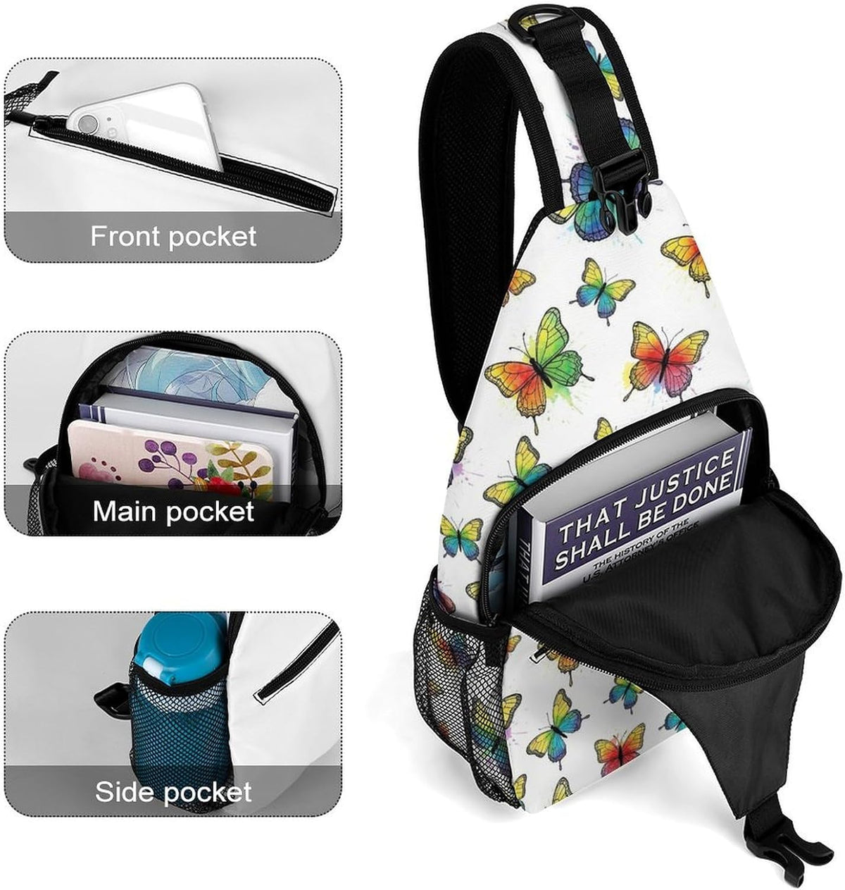 Men Women Sling Backpack Outdoor Sport Daypack Travel Bag, Multipurpose Anti-Theft Carry On Bag, Breathable Chest Sling Shoulder Backpacks Bags, Cute Aircraft Airplane