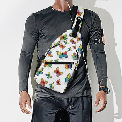 Men Women Sling Backpack Outdoor Sport Daypack Travel Bag, Multipurpose Anti-Theft Carry On Bag, Breathable Chest Sling Shoulder Backpacks Bags, Cute Aircraft Airplane