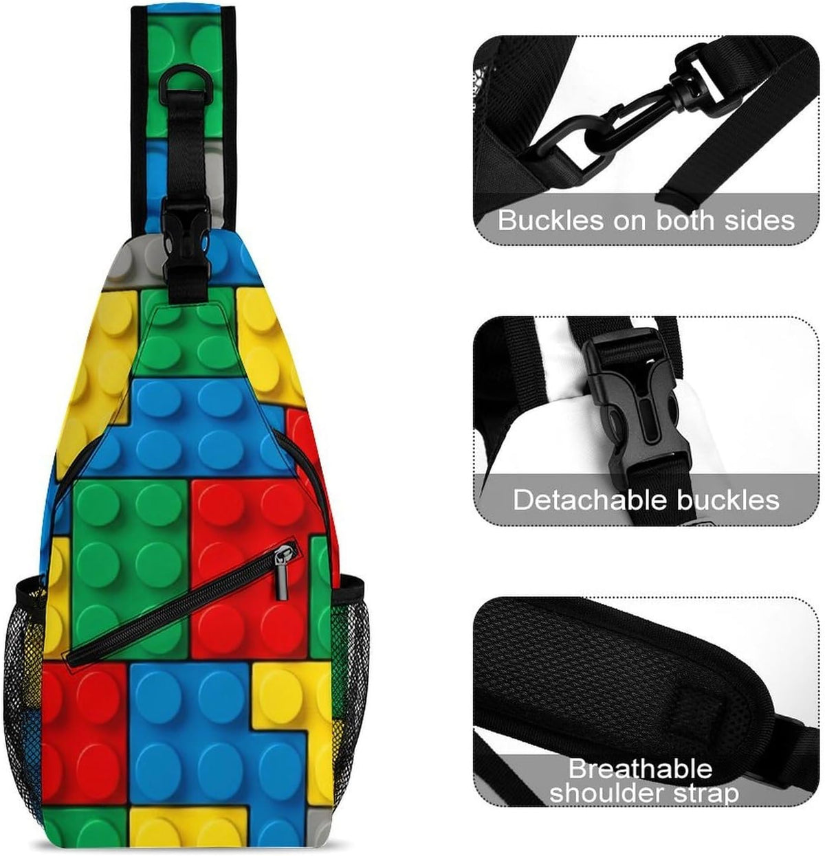Men Women Sling Backpack Outdoor Sport Daypack Travel Bag, Multipurpose Anti-Theft Carry On Bag, Breathable Chest Sling Shoulder Backpacks Bags, Cute Aircraft Airplane