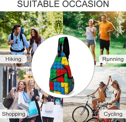 Men Women Sling Backpack Outdoor Sport Daypack Travel Bag, Multipurpose Anti-Theft Carry On Bag, Breathable Chest Sling Shoulder Backpacks Bags, Cute Aircraft Airplane