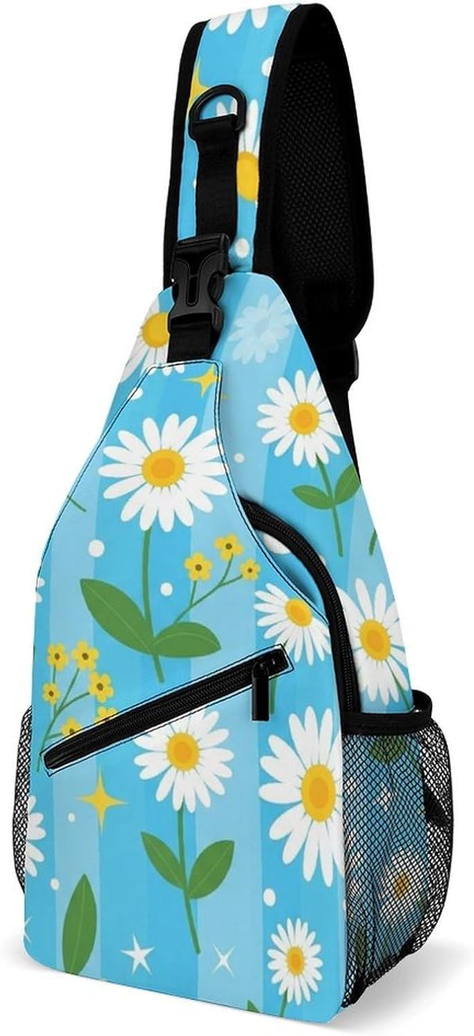 Men Women Sling Backpack Outdoor Sport Daypack Travel Bag, Multipurpose Anti-Theft Carry On Bag, Breathable Chest Sling Shoulder Backpacks Bags, Cute Aircraft Airplane