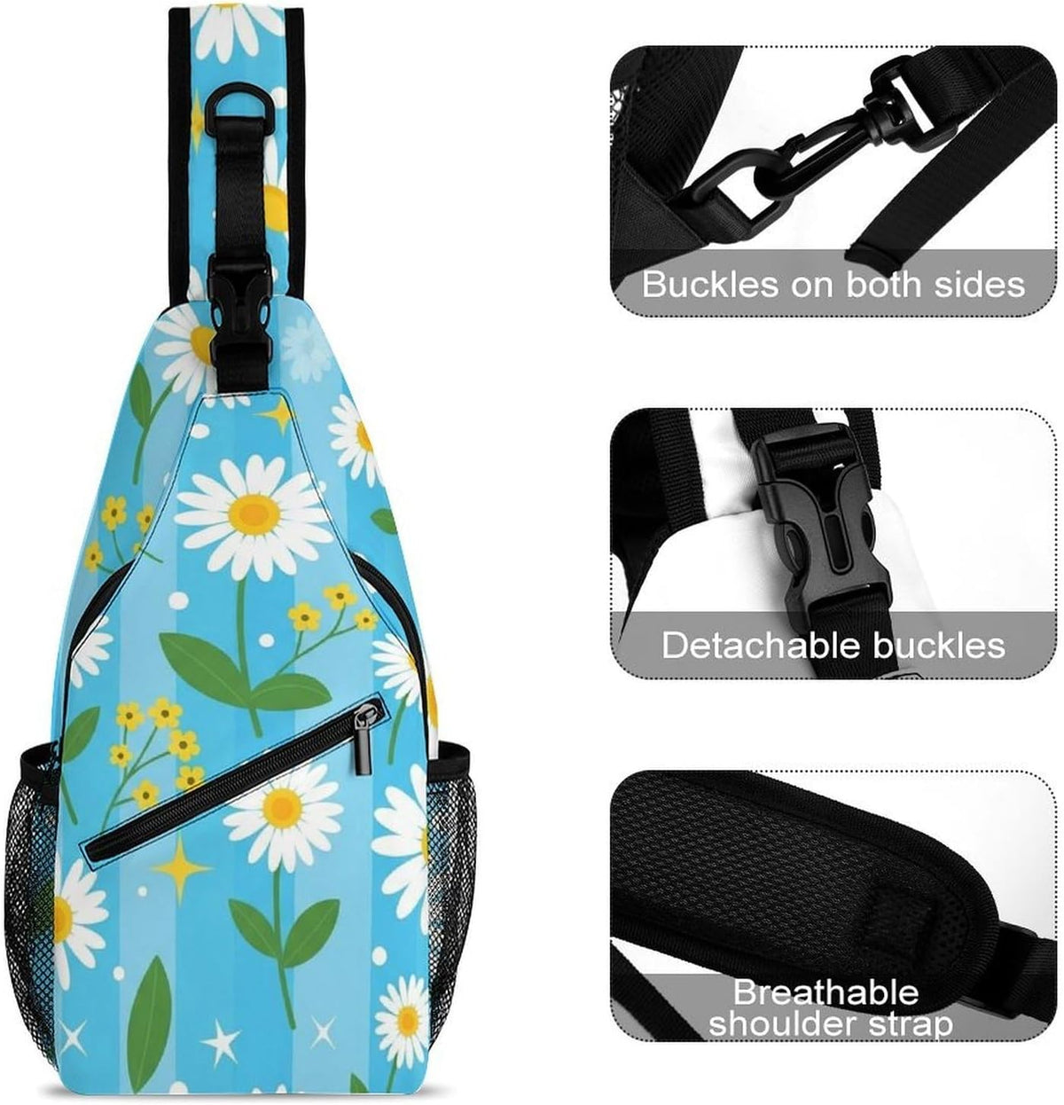 Men Women Sling Backpack Outdoor Sport Daypack Travel Bag, Multipurpose Anti-Theft Carry On Bag, Breathable Chest Sling Shoulder Backpacks Bags, Cute Aircraft Airplane