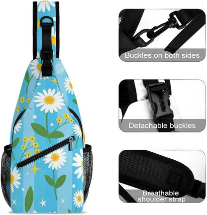 Men Women Sling Backpack Outdoor Sport Daypack Travel Bag, Multipurpose Anti-Theft Carry On Bag, Breathable Chest Sling Shoulder Backpacks Bags, Cute Aircraft Airplane