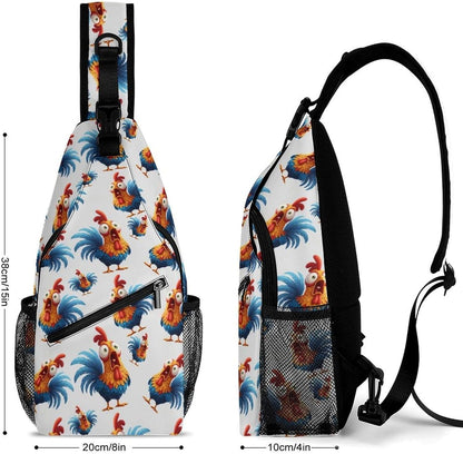 Men Women Sling Backpack Outdoor Sport Daypack Travel Bag, Multipurpose Anti-Theft Carry On Bag, Breathable Chest Sling Shoulder Backpacks Bags, Cute Aircraft Airplane