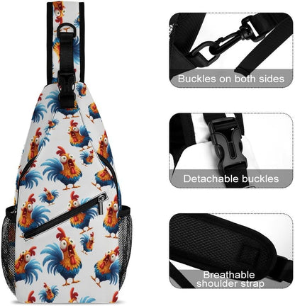Men Women Sling Backpack Outdoor Sport Daypack Travel Bag, Multipurpose Anti-Theft Carry On Bag, Breathable Chest Sling Shoulder Backpacks Bags, Cute Aircraft Airplane