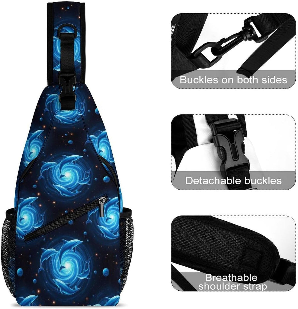 Men Women Sling Backpack Outdoor Sport Daypack Travel Bag, Multipurpose Anti-Theft Carry On Bag, Breathable Chest Sling Shoulder Backpacks Bags, Cute Aircraft Airplane