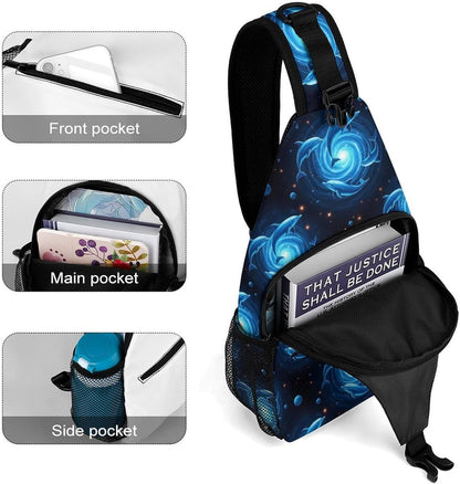 Men Women Sling Backpack Outdoor Sport Daypack Travel Bag, Multipurpose Anti-Theft Carry On Bag, Breathable Chest Sling Shoulder Backpacks Bags, Cute Aircraft Airplane