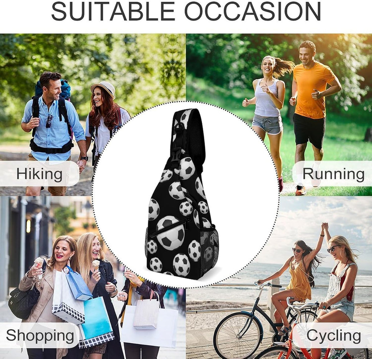 Men Women Sling Backpack Outdoor Sport Daypack Travel Bag, Multipurpose Anti-Theft Carry On Bag, Breathable Chest Sling Shoulder Backpacks Bags, Cute Aircraft Airplane