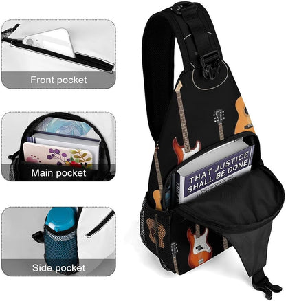 Men Women Sling Backpack Outdoor Sport Daypack Travel Bag, Multipurpose Anti-Theft Carry On Bag, Breathable Chest Sling Shoulder Backpacks Bags, Cute Aircraft Airplane