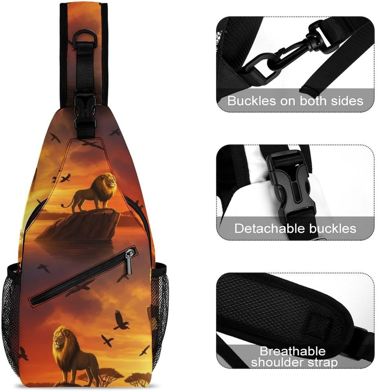 Men Women Sling Backpack Outdoor Sport Daypack Travel Bag, Multipurpose Anti-Theft Carry On Bag, Breathable Chest Sling Shoulder Backpacks Bags, Cute Aircraft Airplane