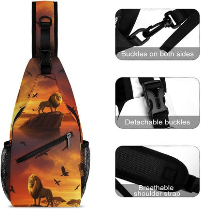Men Women Sling Backpack Outdoor Sport Daypack Travel Bag, Multipurpose Anti-Theft Carry On Bag, Breathable Chest Sling Shoulder Backpacks Bags, Cute Aircraft Airplane
