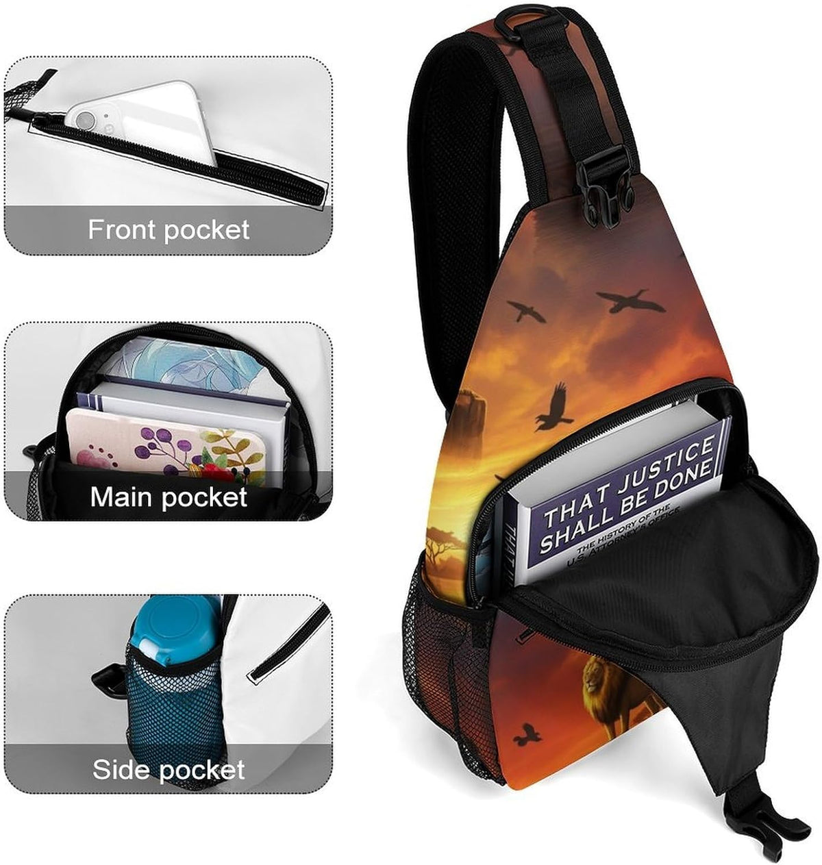 Men Women Sling Backpack Outdoor Sport Daypack Travel Bag, Multipurpose Anti-Theft Carry On Bag, Breathable Chest Sling Shoulder Backpacks Bags, Cute Aircraft Airplane
