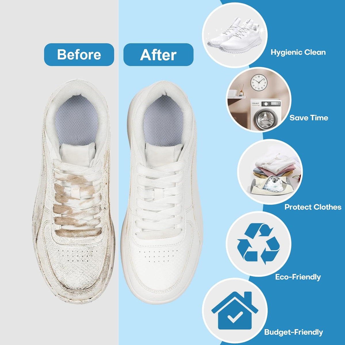 Shoe Washing Machine Bag: Laundry Shoe Bag for Washer and Dryer - 2pc Reusable Shoe Cleaning Bag for Sneaker Tennis Shoes Unstain Cleaner Kit (Yellow 2pcs)