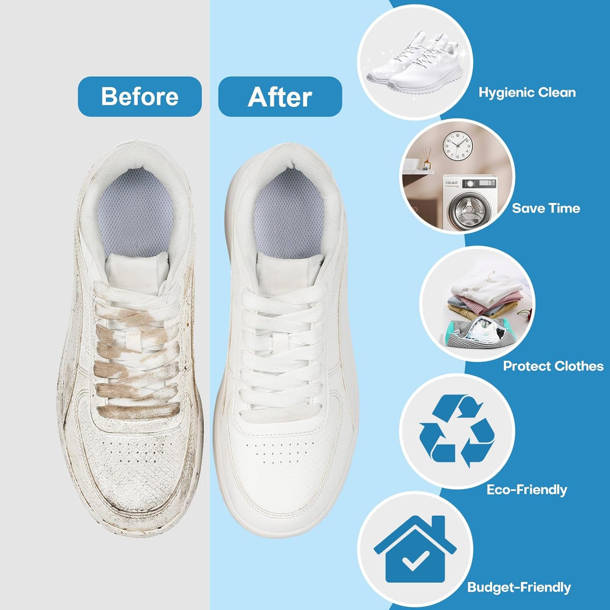 Shoe Washing Machine Bag: Laundry Shoe Bag for Washer and Dryer - 2pc Reusable Shoe Cleaning Bag for Sneaker Tennis Shoes Unstain Cleaner Kit (Yellow 2pcs)