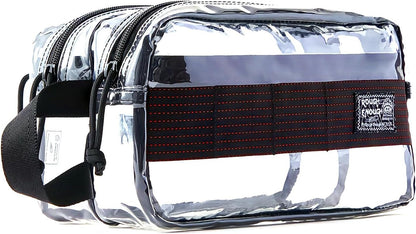 Rough Enough Clear Travel Toiletry Bag for Men Women Traveling Toiletries Essentials Shaving Hygiene Dopp Kit