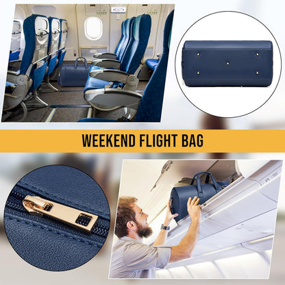 Convertible Garment Bag, Carry on Garment Duffel Bag with Shoulder Strap, Men's Women's Travel Clothing Bag with Shoe Compartment, 2-in-1 Hanging Suitcase Suit Business Travel Bag (Blue)
