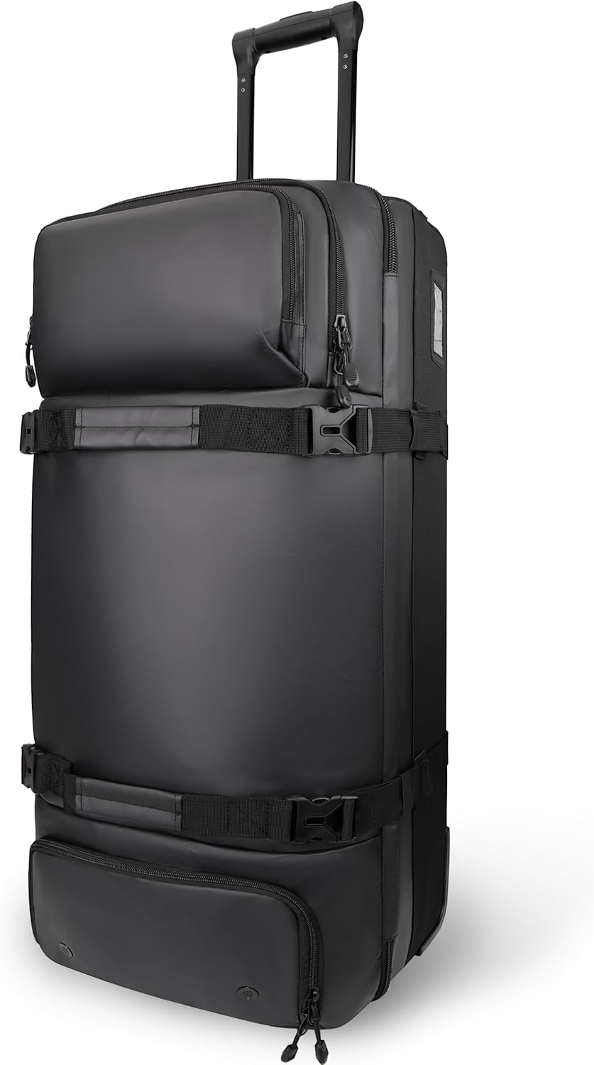 33 Inch 100L Extra Large Rolling Duffle Bag with Wheels, Wet Pocket & Shoe Compartment, Heavy Duty Water Resistant Wheeled Duffel for Moving Travel Camping