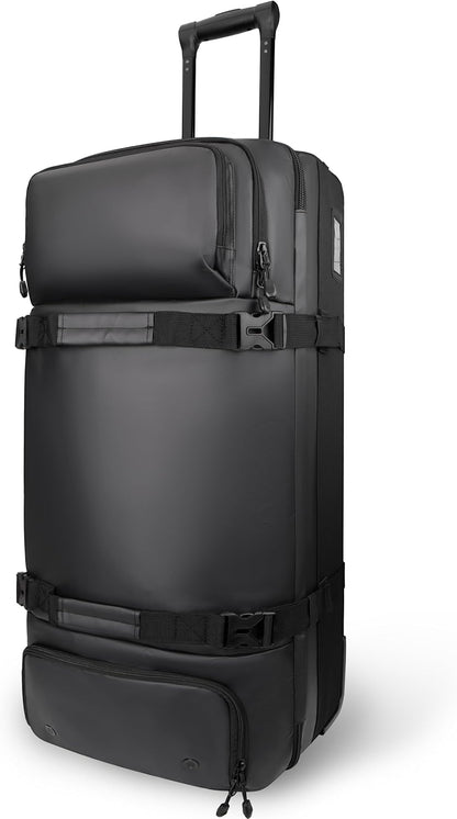 33 Inch 100L Extra Large Rolling Duffle Bag with Wheels, Wet Pocket & Shoe Compartment, Heavy Duty Water Resistant Wheeled Duffel for Moving Travel Camping