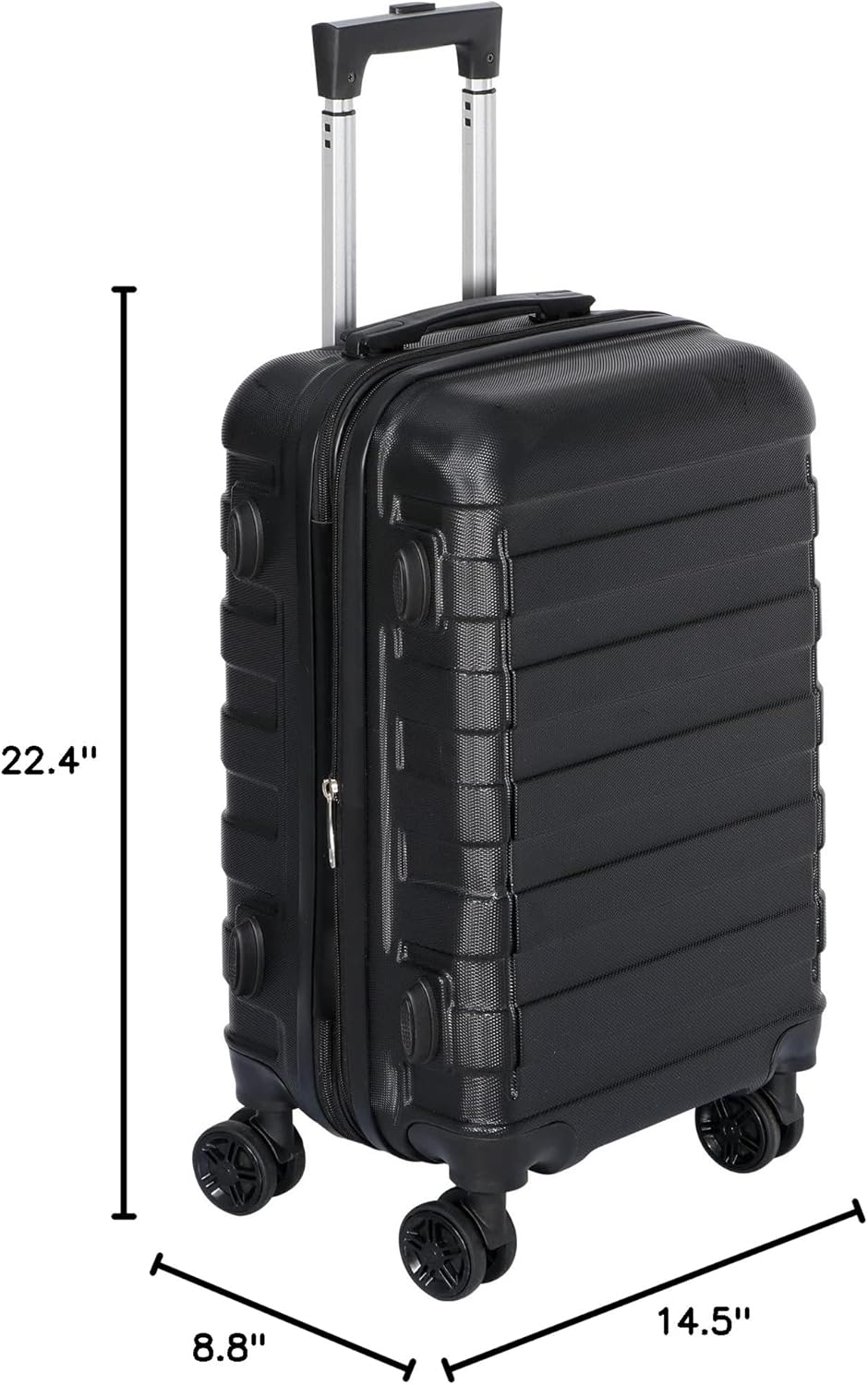 21 Inch Carry On Luggage, Expandable Hardshell Spinner Suitcase with 360-Degree Wheels Height Adjustable Handle for Travel Business Trip, Cream White