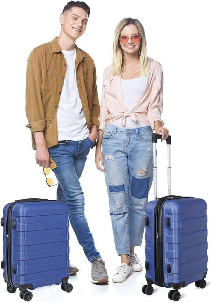 21 Inch Carry On Luggage, Expandable Hardshell Spinner Suitcase with 360-Degree Wheels Height Adjustable Handle for Travel Business Trip, Cream White