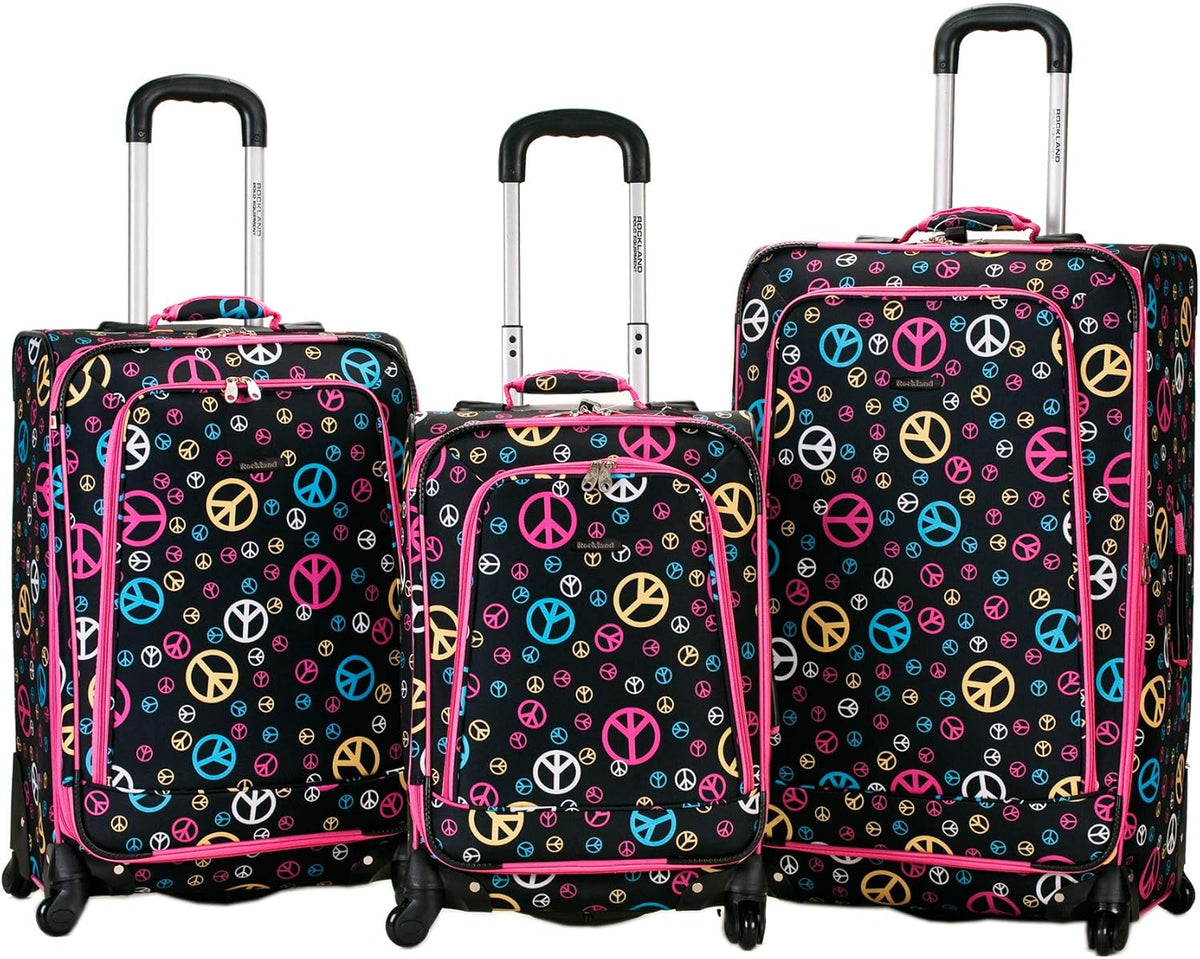 Fusion Softside Spinner Wheel Luggage, Peace, 3-Piece Set (20/24/28)