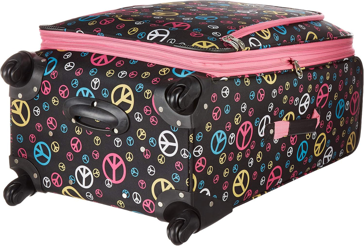 Fusion Softside Spinner Wheel Luggage, Peace, 3-Piece Set (20/24/28)