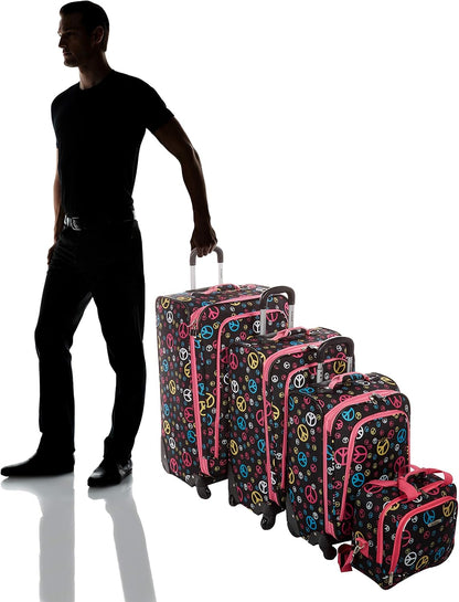 Fusion Softside Spinner Wheel Luggage, Peace, 3-Piece Set (20/24/28)