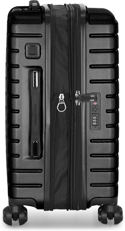 Archer Polycarbonate Hardside Spinner Luggage Set, Tie Down Straps, Purple, Carry-On 21-Inch