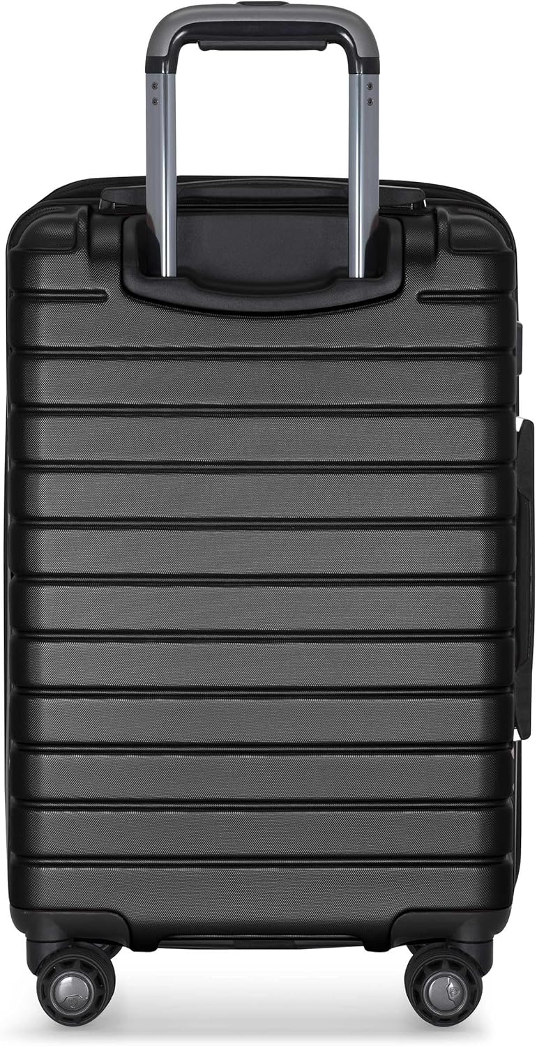 Archer Polycarbonate Hardside Spinner Luggage Set, Tie Down Straps, Purple, Carry-On 21-Inch