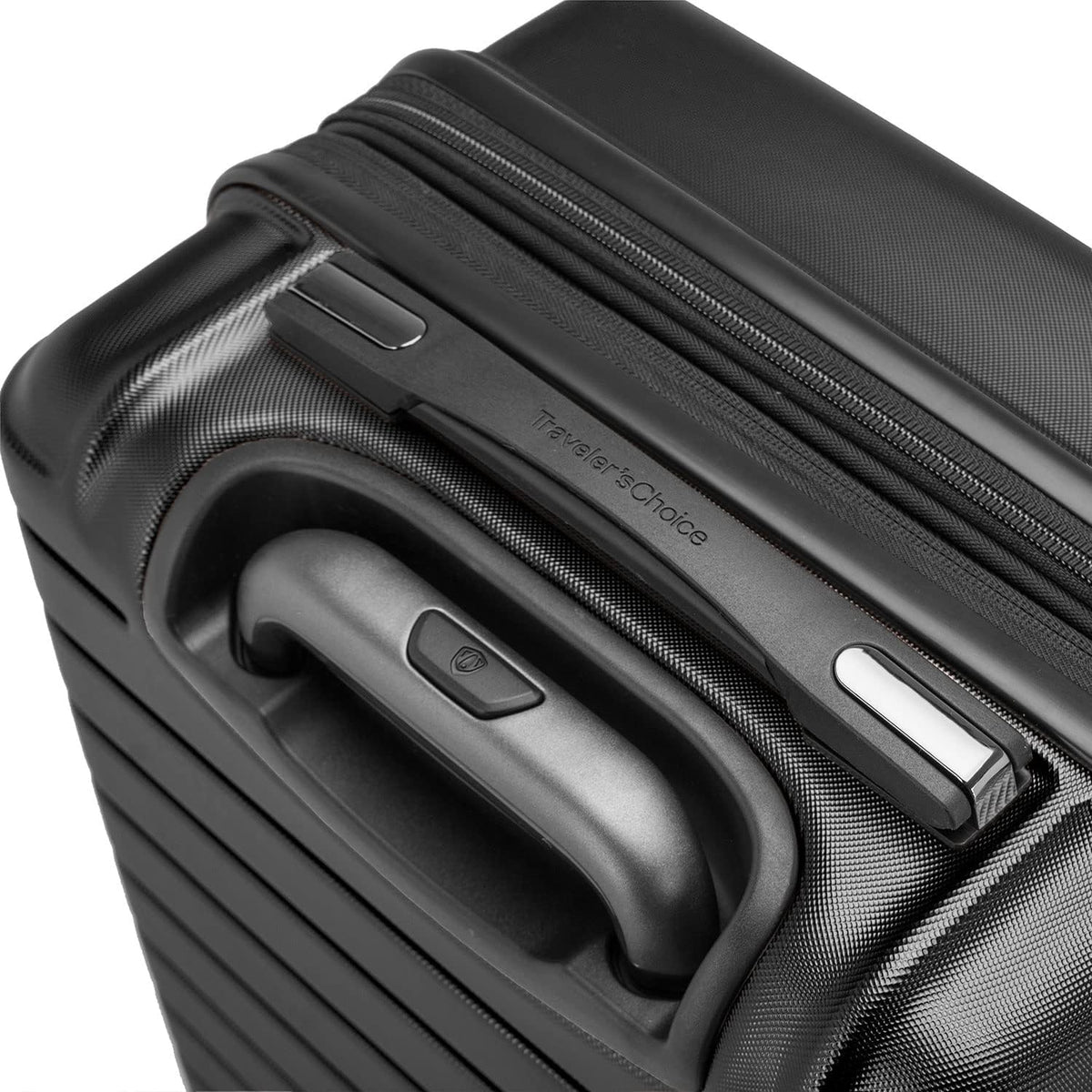 Archer Polycarbonate Hardside Spinner Luggage Set, Tie Down Straps, Purple, Carry-On 21-Inch