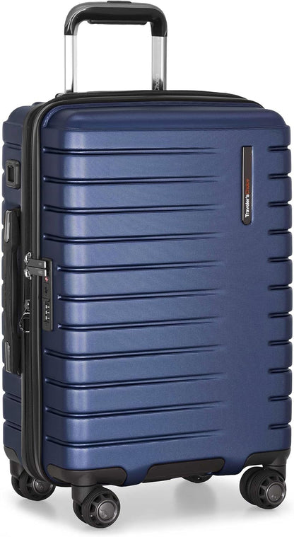 Archer Polycarbonate Hardside Spinner Luggage Set, Tie Down Straps, Purple, Carry-On 21-Inch