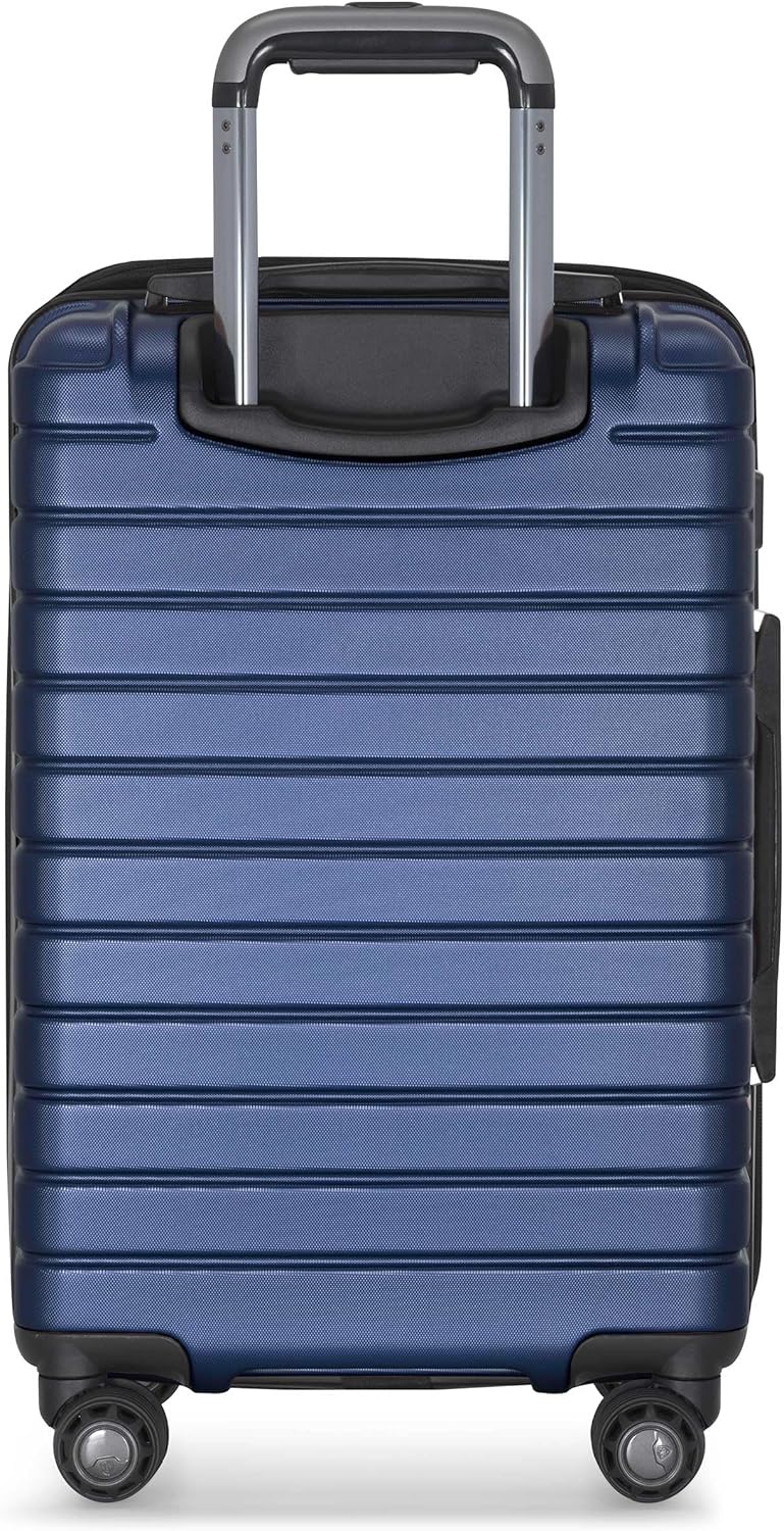 Archer Polycarbonate Hardside Spinner Luggage Set, Tie Down Straps, Purple, Carry-On 21-Inch