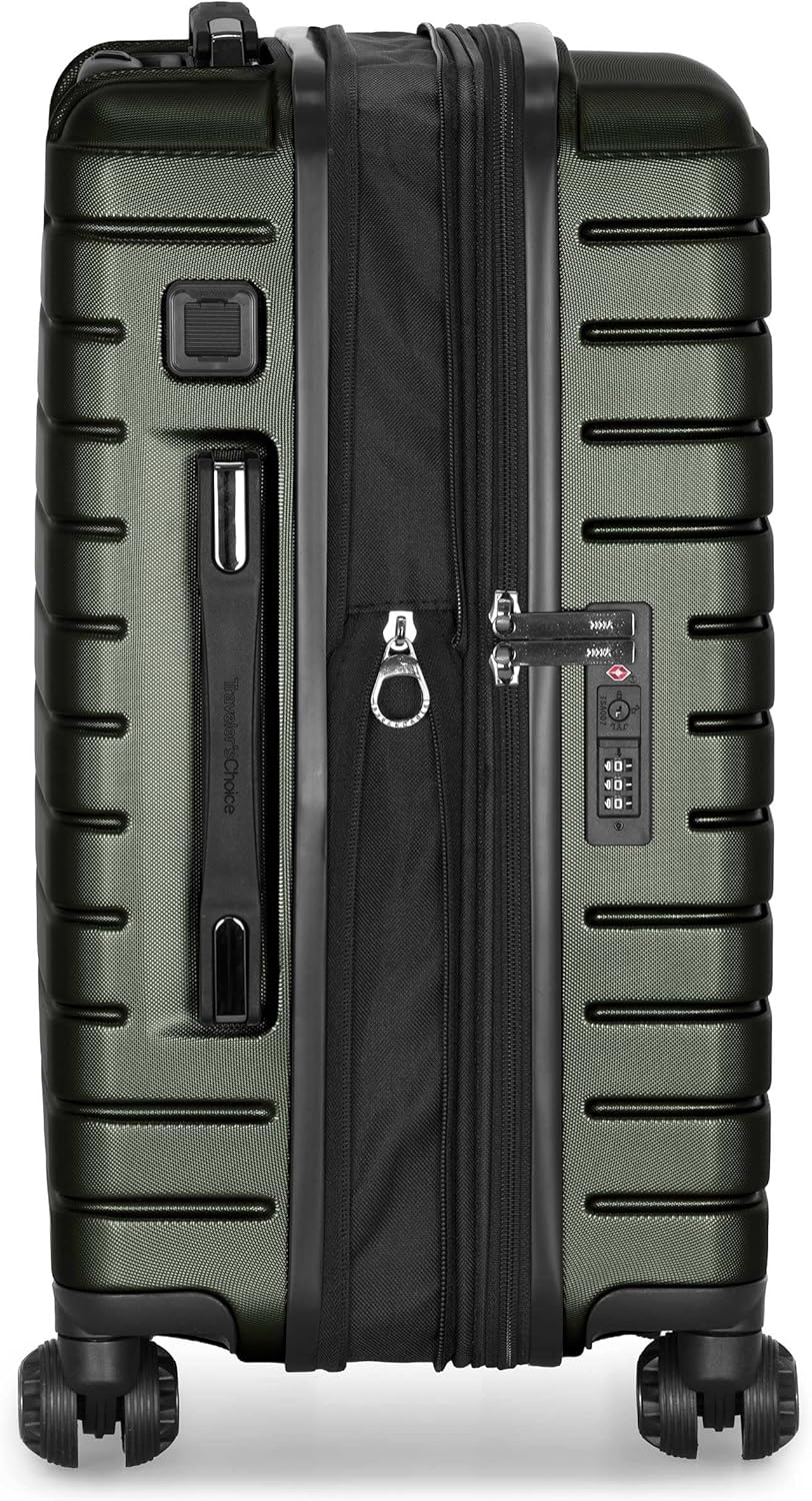 Archer Polycarbonate Hardside Spinner Luggage Set, Tie Down Straps, Purple, Carry-On 21-Inch