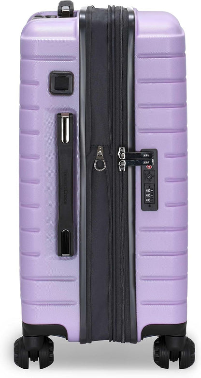 Archer Polycarbonate Hardside Spinner Luggage Set, Tie Down Straps, Purple, Carry-On 21-Inch