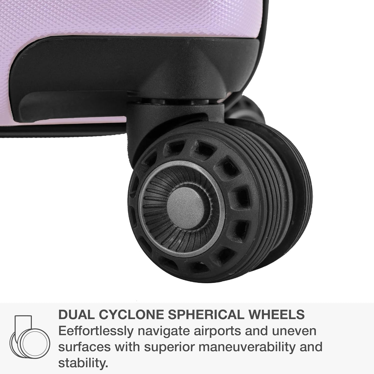 Archer Polycarbonate Hardside Spinner Luggage Set, Tie Down Straps, Purple, Carry-On 21-Inch