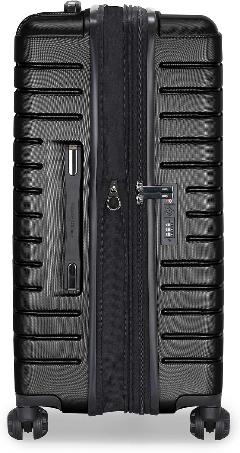 Archer Polycarbonate Hardside Spinner Luggage Set, Tie Down Straps, Purple, Carry-On 21-Inch