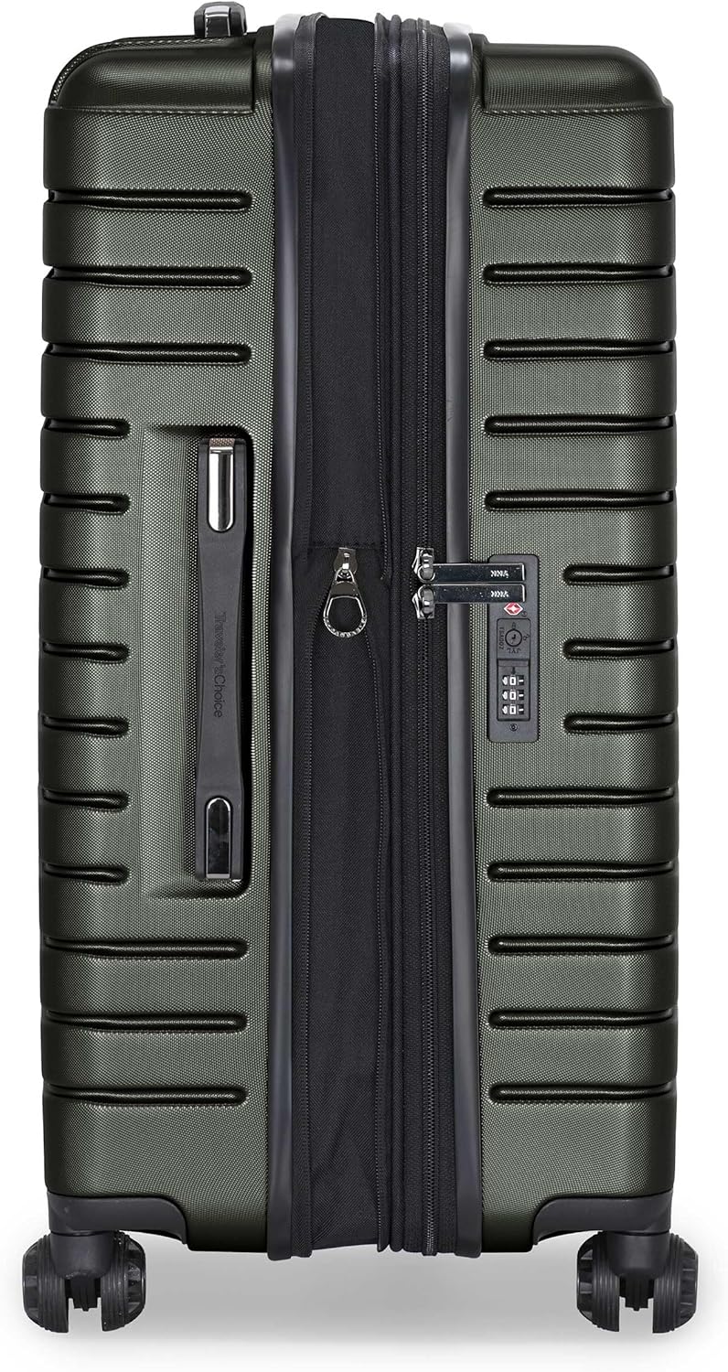Archer Polycarbonate Hardside Spinner Luggage Set, Tie Down Straps, Purple, Carry-On 21-Inch