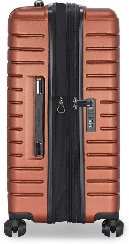 Archer Polycarbonate Hardside Spinner Luggage Set, Tie Down Straps, Purple, Carry-On 21-Inch