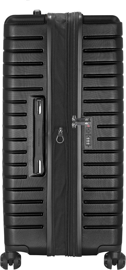 Archer Polycarbonate Hardside Spinner Luggage Set, Tie Down Straps, Purple, Carry-On 21-Inch