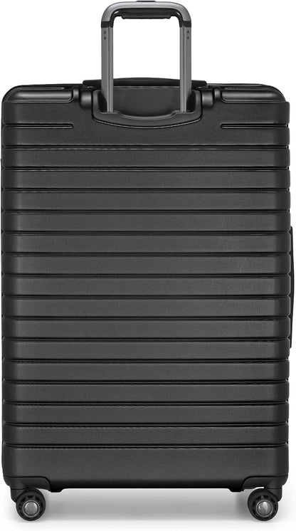 Archer Polycarbonate Hardside Spinner Luggage Set, Tie Down Straps, Purple, Carry-On 21-Inch