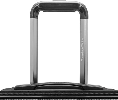 Archer Polycarbonate Hardside Spinner Luggage Set, Tie Down Straps, Purple, Carry-On 21-Inch