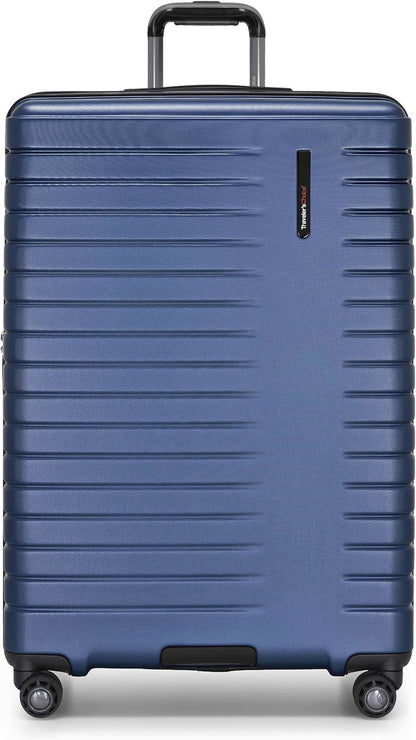 Archer Polycarbonate Hardside Spinner Luggage Set, Tie Down Straps, Purple, Carry-On 21-Inch