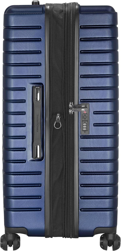 Archer Polycarbonate Hardside Spinner Luggage Set, Tie Down Straps, Purple, Carry-On 21-Inch