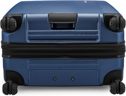 Archer Polycarbonate Hardside Spinner Luggage Set, Tie Down Straps, Purple, Carry-On 21-Inch