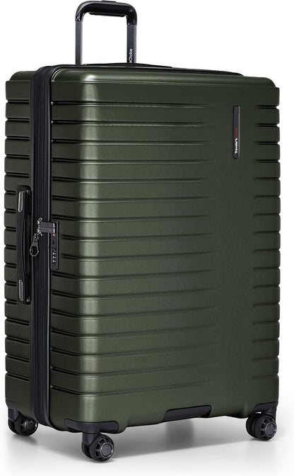 Archer Polycarbonate Hardside Spinner Luggage Set, Tie Down Straps, Purple, Carry-On 21-Inch