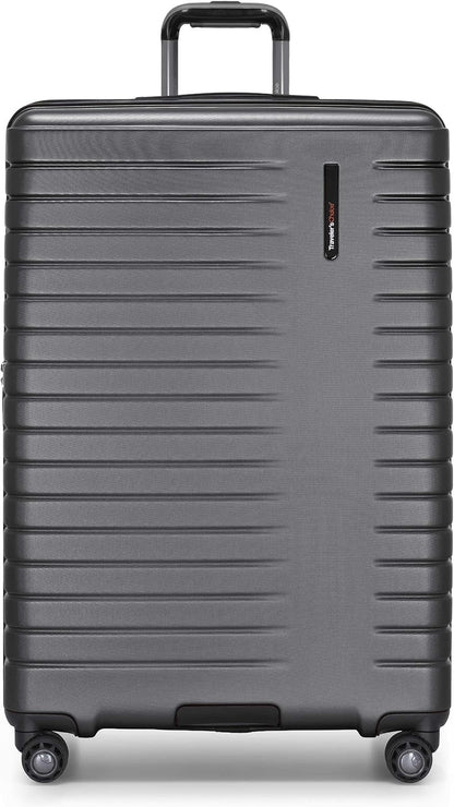 Archer Polycarbonate Hardside Spinner Luggage Set, Tie Down Straps, Purple, Carry-On 21-Inch