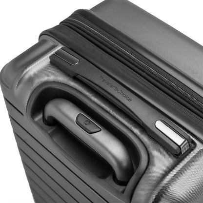 Archer Polycarbonate Hardside Spinner Luggage Set, Tie Down Straps, Purple, Carry-On 21-Inch